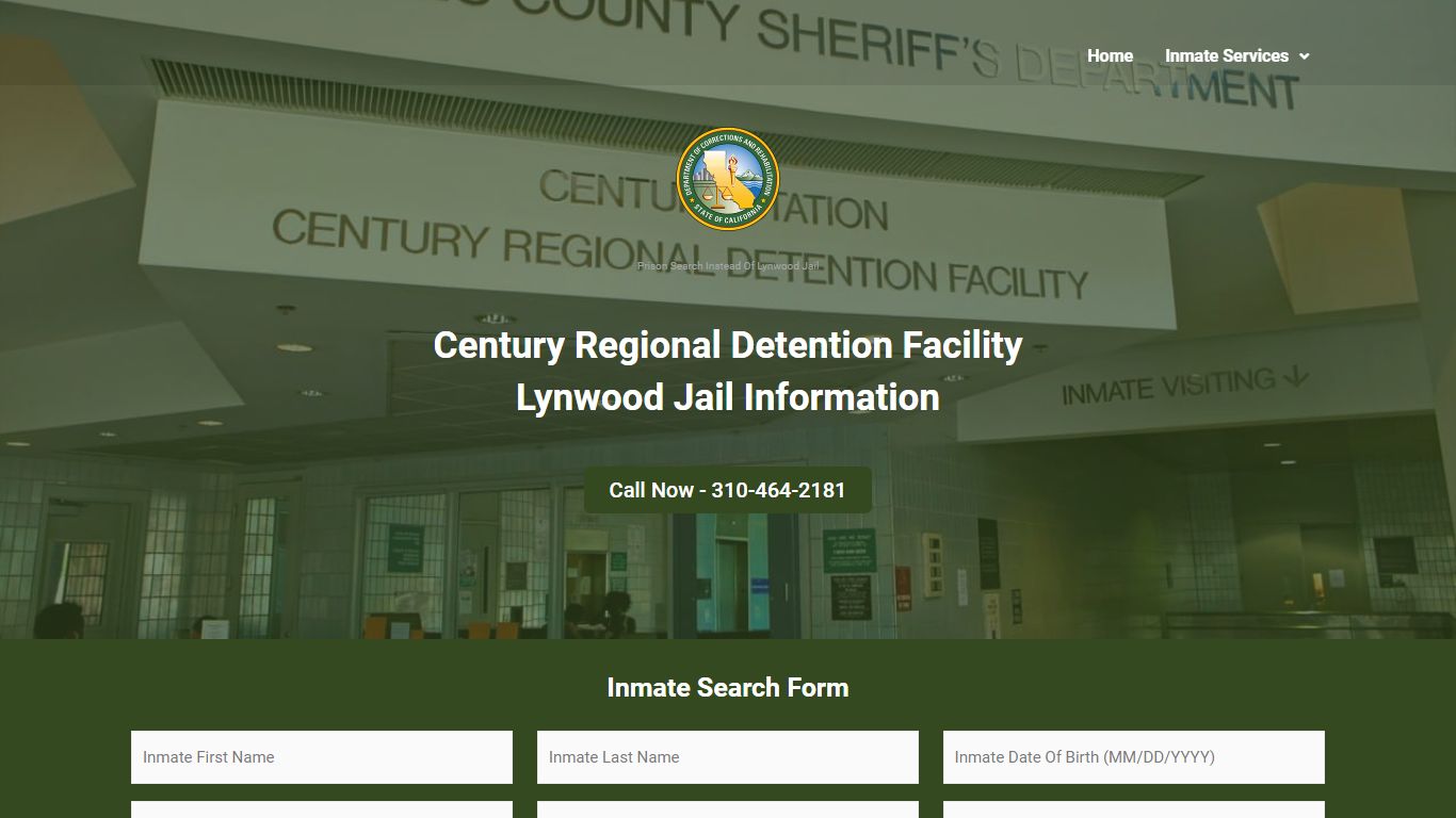 Century Regional Detention Facility Find Inmate Lynwood Jail