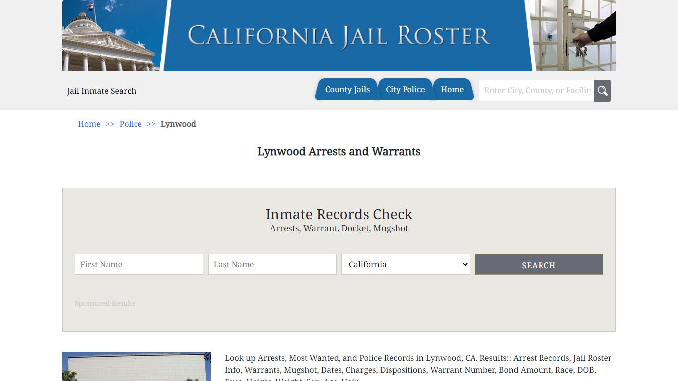 Lynwood Arrests and Warrants | Jail Roster Search